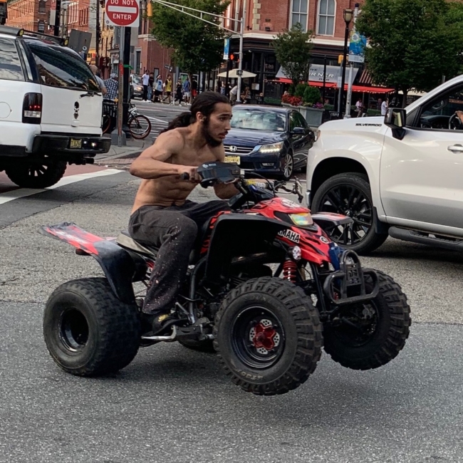 Unlicensed ATV rider in Downtown Jersey City