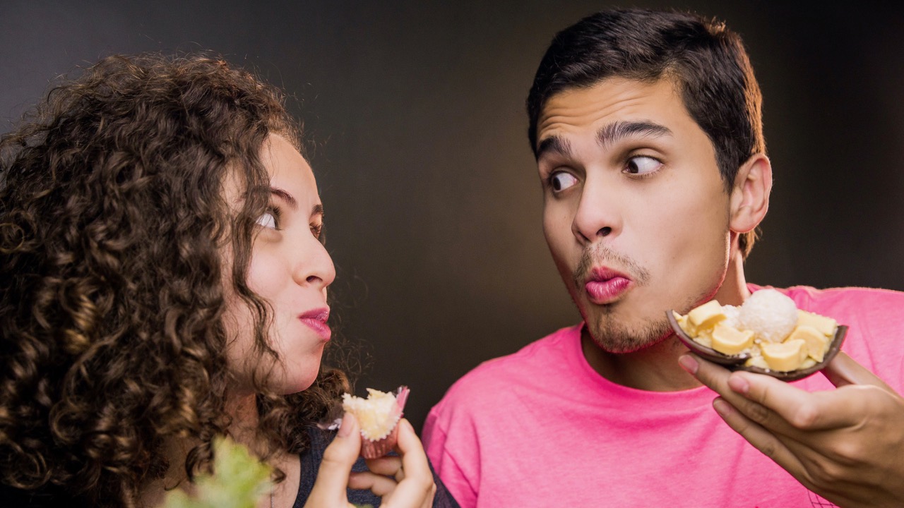 Two People Eating