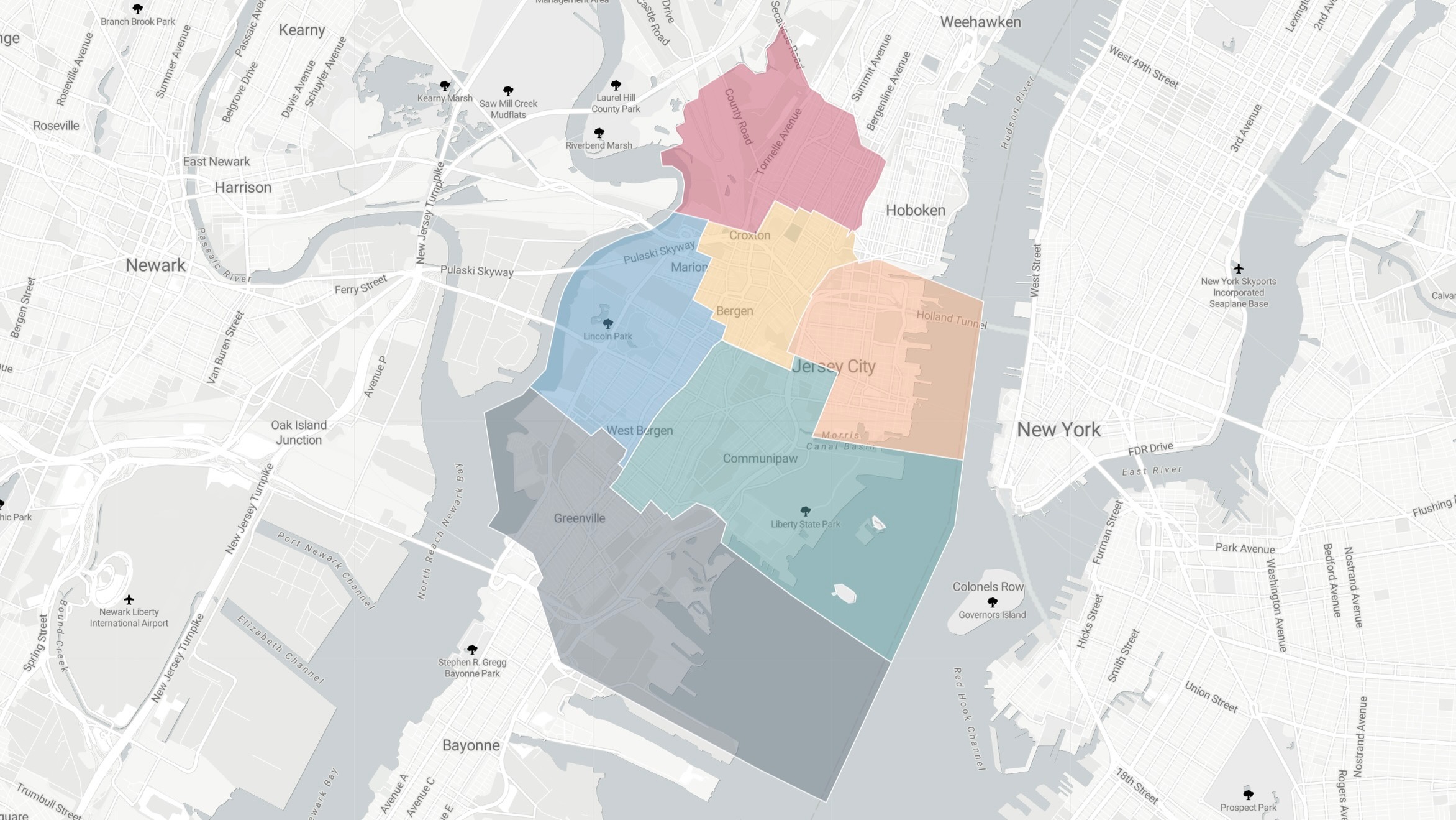 Jersey City Ward Map
