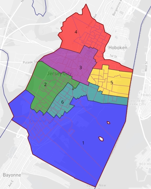 Jersey City Ward Map